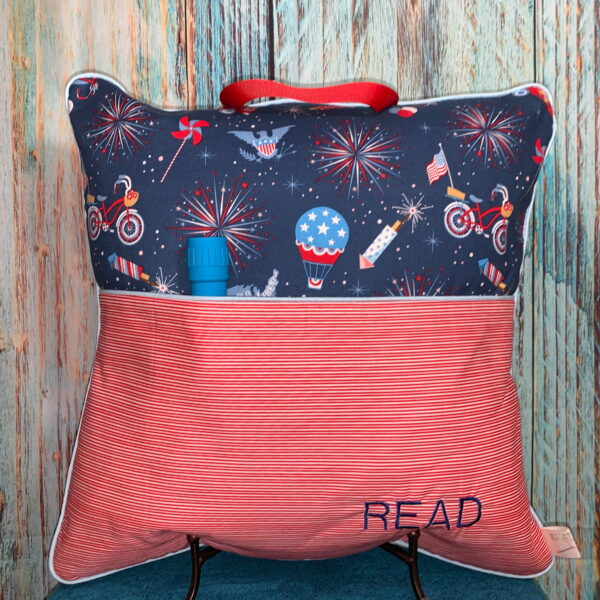 Blue Patriotic Journey Pillow