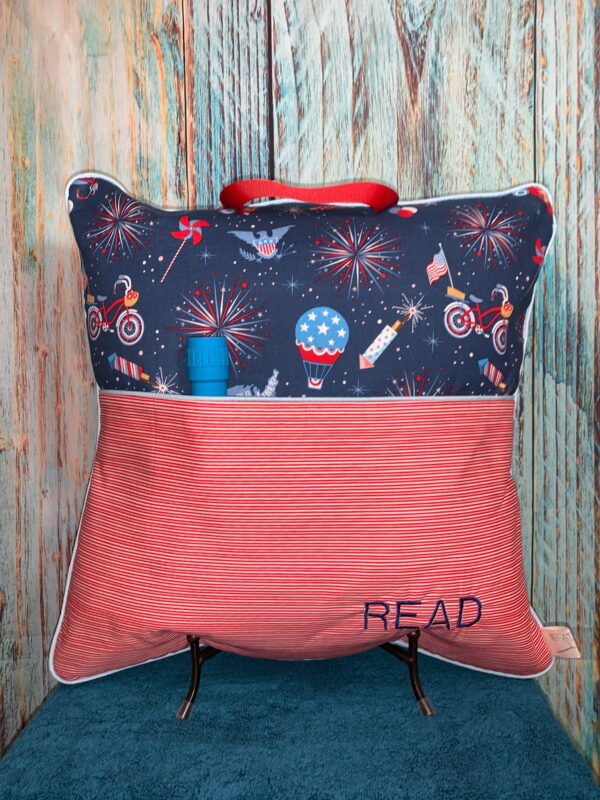 Blue Patriotic Journey Pillow