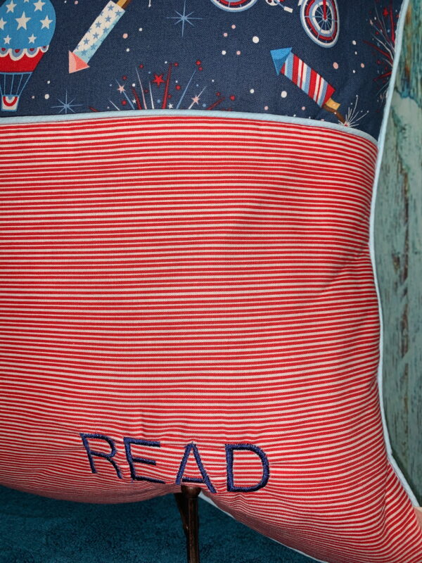Blue Patriotic Journey Pillow - Image 2
