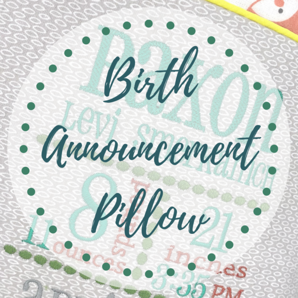 Birth Announcement Journey Pillow