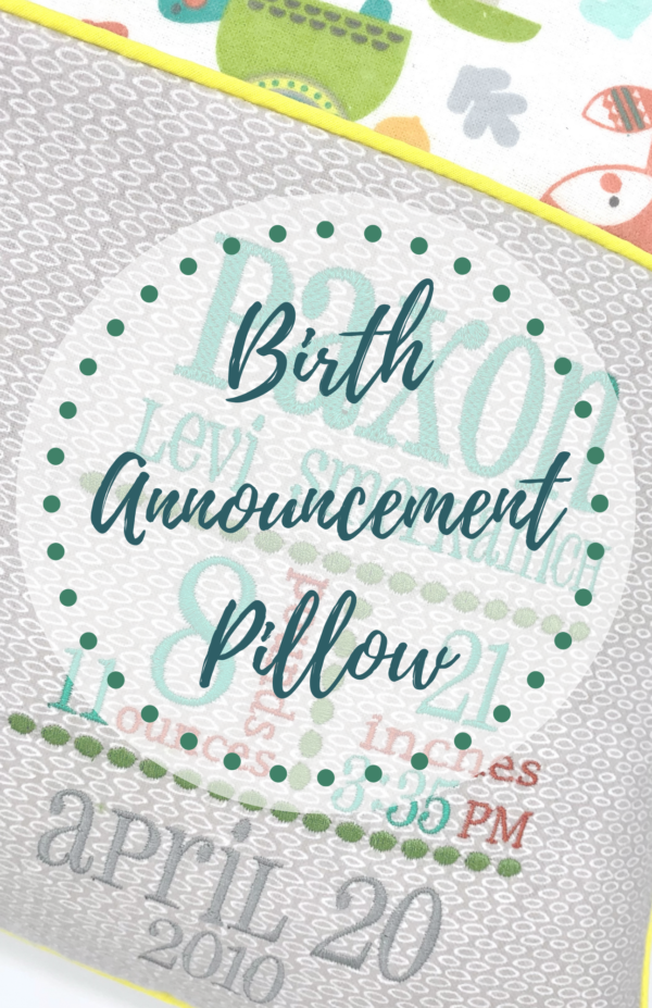 Birth Announcement Journey Pillow