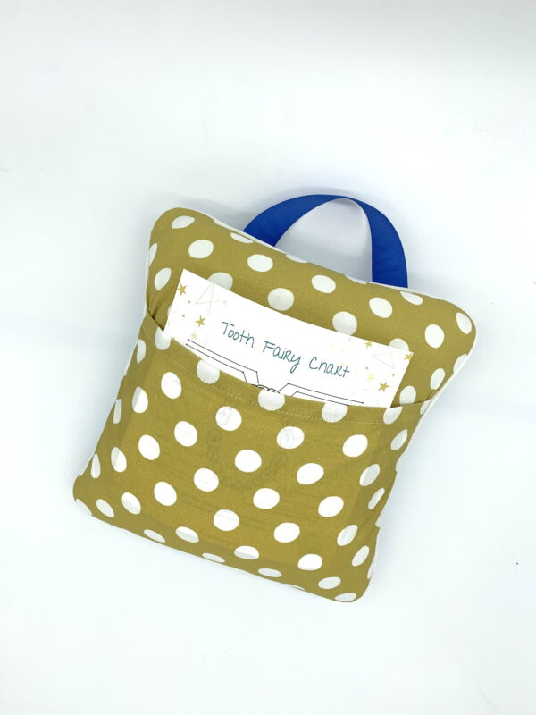 Blue Tooth Fairy Pillow with Tooth Chart - Image 2