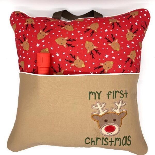 Reindeer My First Christmas Journey Pillow®