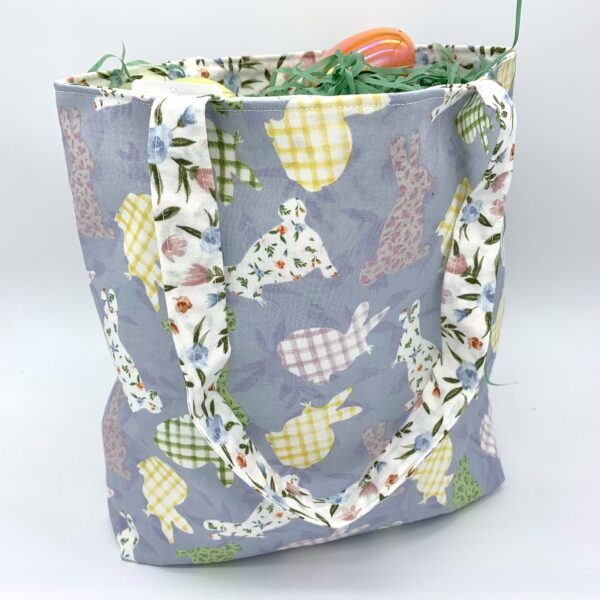Floral Bunnies Tote Bag