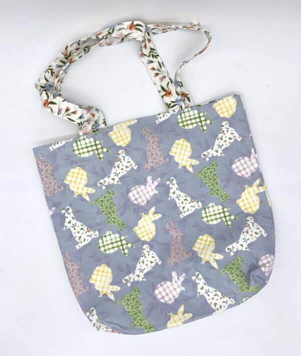 Floral Bunnies Tote Bag - Image 2