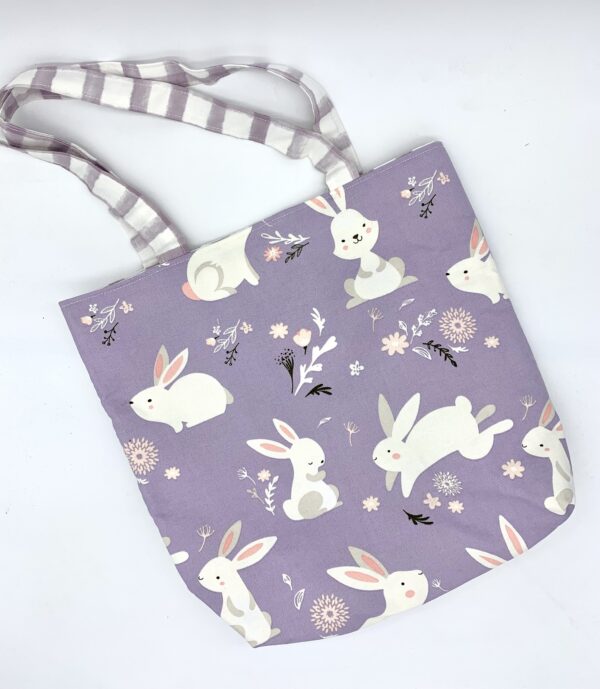Purple Bunny Tote Bag - Image 2