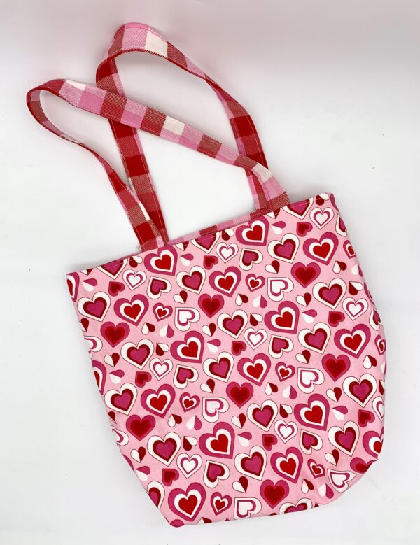 Valentine Hearts Tote Bag - Image 2