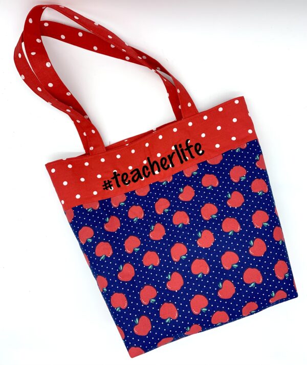 TeacherLife Apple Tote Bag - Image 2