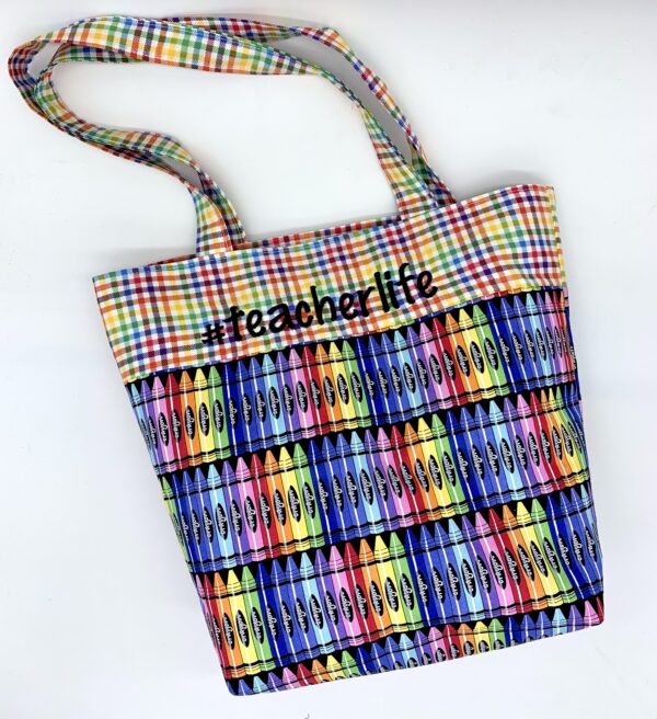 TeacherLife Crayon Tote Bag - Image 2