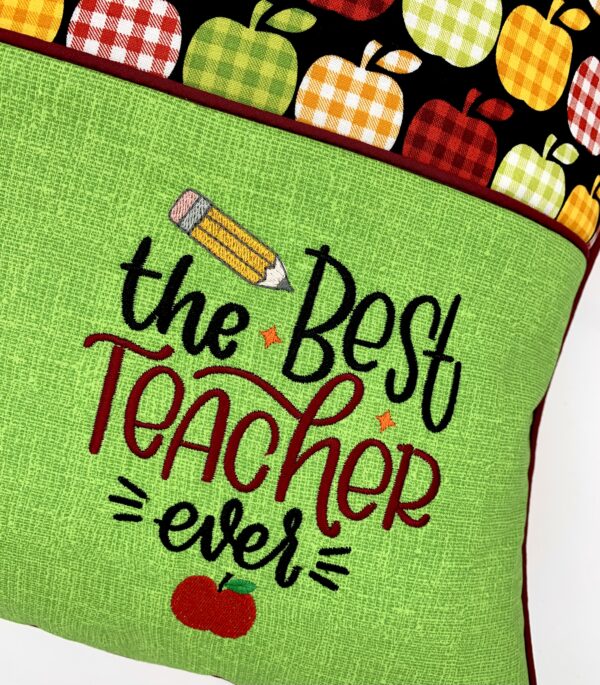 Teacher Appreciation Gingham Apple Journey Pillow® - Image 2