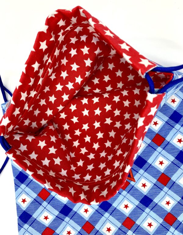 Patriotic Buffalo Check Drawstring Backpack - Image 3