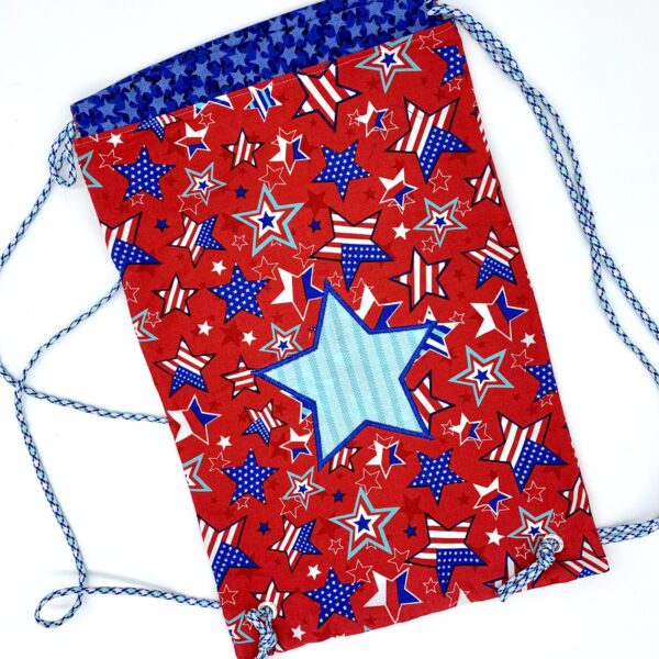 Patriotic Stars Drawstring Backpack