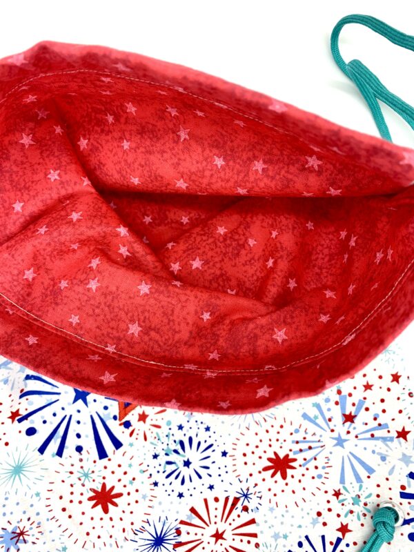 Patriotic Fireworks Drawstring Backpack - Image 3